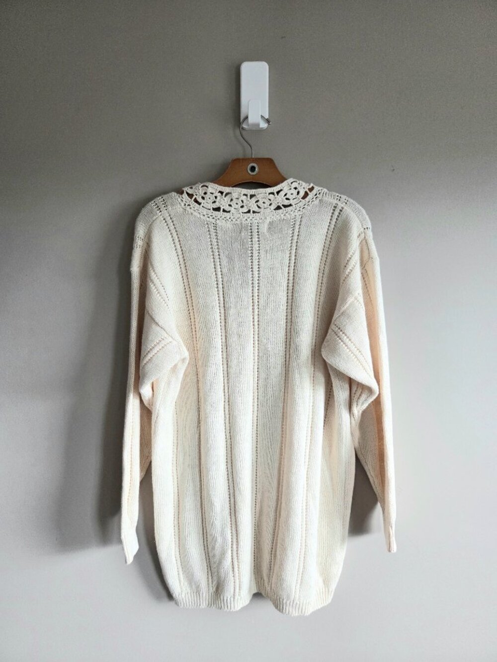 Vintage 1990s Maggie Sears Old New Stock New with Tag Cotton Rami Blend Sweater - Picture 2 of 7